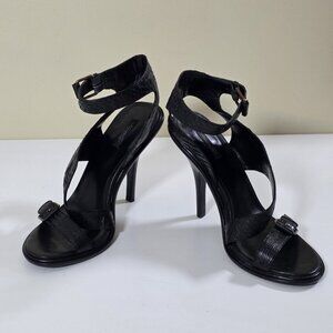 Kenneth Cole Collection Strappy Leather Sandals Womens US 10 Black Leather FLAW